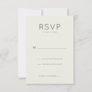 Elegant Beige Minimalistiskt RSVP OSA Kort