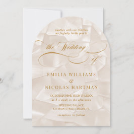 Elegant Beige Neutral Photo Wedding Inbjudningar