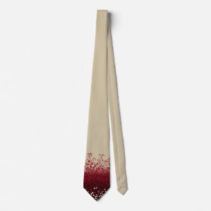 Elegant Beige och Burgundy Blommig Ombre Herrslips Slips