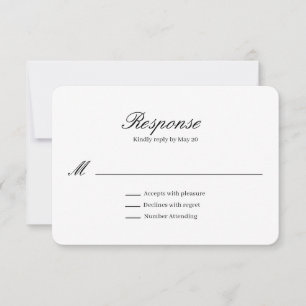Elegant Beige OSA Response Card Kort