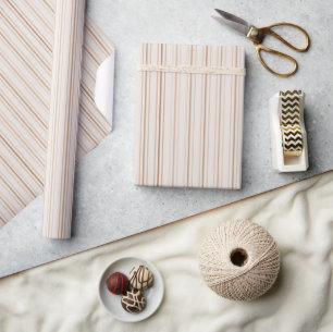 Elegant Beige Rand Wrapping Papper Roll Presentpapper