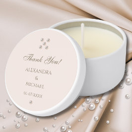 Elegant Beige Rosa Pearl Bröllop Tack