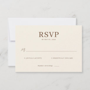 Elegant Beige RSVP-kort OSA Kort