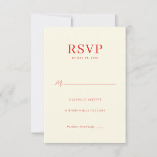 Elegant Beige RSVP-kort OSA Kort