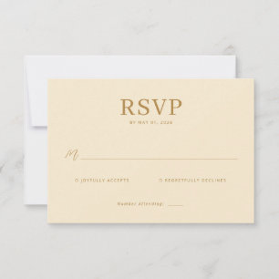 Elegant Beige RSVP-kort OSA Kort