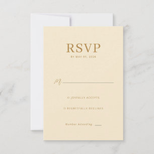 Elegant Beige RSVP-kort OSA Kort