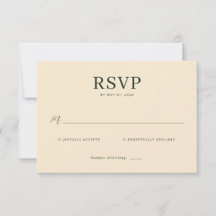 Elegant Beige RSVP-kort OSA Kort