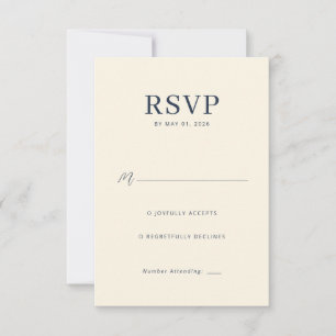 Elegant Beige RSVP-kort OSA Kort