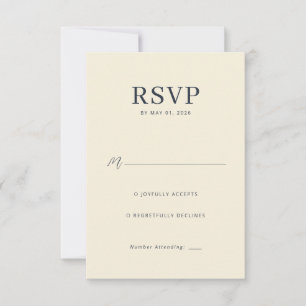 Elegant Beige RSVP-kort OSA Kort