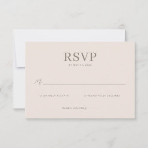 Elegant Beige RSVP-kort OSA Kort