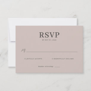 Elegant Beige RSVP-kort OSA Kort