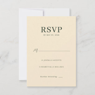 Elegant Beige RSVP-kort OSA Kort