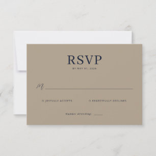 Elegant Beige RSVP-kort OSA Kort
