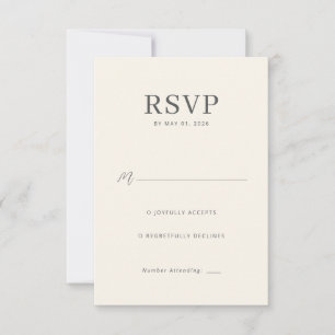 Elegant Beige RSVP-kort OSA Kort