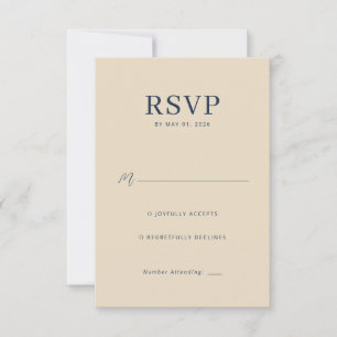 Elegant Beige RSVP-kort OSA Kort