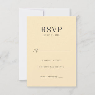 Elegant Beige RSVP-kort OSA Kort