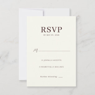 Elegant Beige RSVP-kort OSA Kort