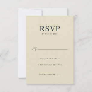 Elegant Beige RSVP-kort OSA Kort