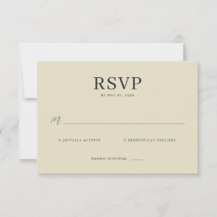 Elegant Beige RSVP-kort OSA Kort