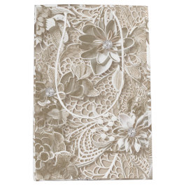 Elegant beige snöre med diamant