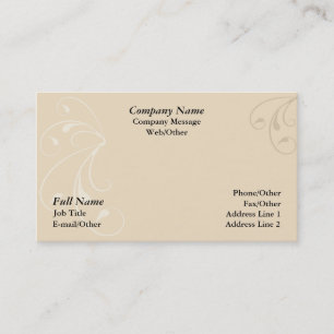 Elegant Beige Swirl-visitkortsmall Visitkort