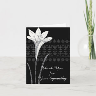 Elegant Bekvämt tack, kort Iris Black and Whit