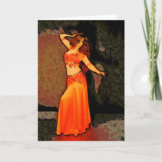 Elegant Bellydancer Greeting Card Kort (Framsida)