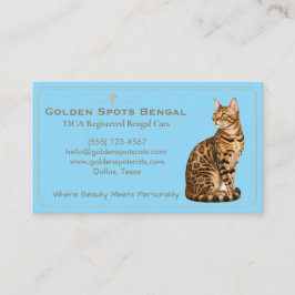 Elegant Bengal Katt Uppfödare Anpassningsbar  Visitkort
