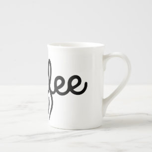 Elegant Benporسلlin Coffee Mug - Minimalistisk Skr Benporslin Mugg