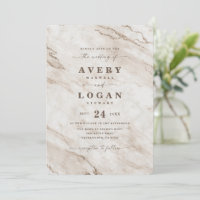 Elegant Benvita Beige Metallic Marble Bröllop