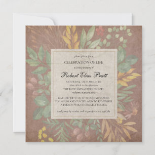 Elegant - beräknad höstblomma - falsk inbjudan