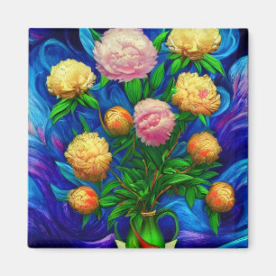 Elegant Beresh Peony Collection Magnet