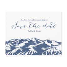 Elegant Bergbröllop Save the Date-kort