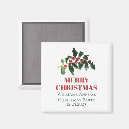 Elegant Berries Christmas Botanical Simple Magnet