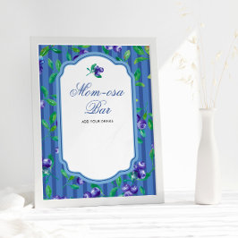 Elegant Berry Sweet Bluebär Momosa Pub Poster