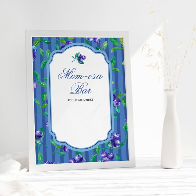 Elegant Berry Sweet Bluebär Momosa Pub Poster (Skapare uppladdad)