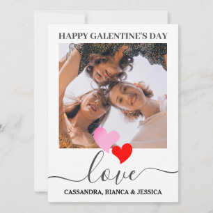Elegant Best Friends galentine's day Bestie-fotot Julkort