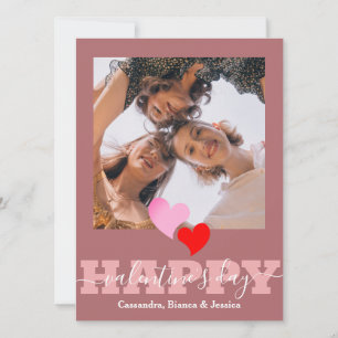 Elegant Best Friends galentine's day Bestie-fotot Julkort