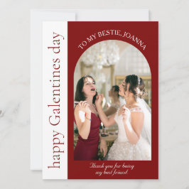 Elegant Best Friends Galentines Day Bestie-fotot Julkort