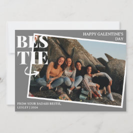 Elegant Best Friends Galentine's day Bestie-fotot Julkort