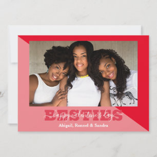 Elegant Best Friends galentine's day Bestie-fotot Julkort