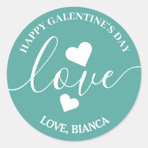 Elegant Best Friends galentine's Day Bestie Runt Klistermärke