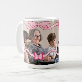Elegant Best Grandma All Barnbarn Dusty Rosa Kaffemugg