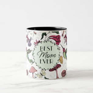 Elegant Best Mamma någonsin Modern Hummingbird & F Två-Tonad Mugg