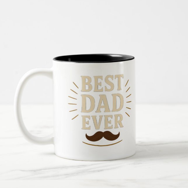 Elegant "Best Pappa ever" Mugg - Far dag GiftMug (Vänster)