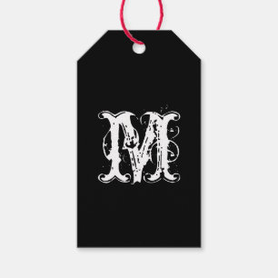 Elegant beställnings- Monogram och färg Presentetikett