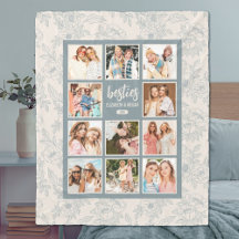 Elegant Besties BFF Photo Collage med Namn