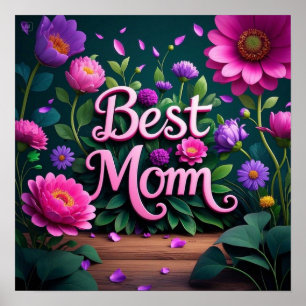 Elegant Bevackra Best Mamma Flowers Poster