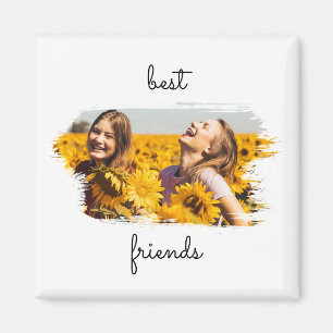 Elegant BFF Bästa vänner för födelsedagskort Magnet