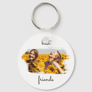 Elegant BFF Bästa vänner för födelsedagskort Nyckelring